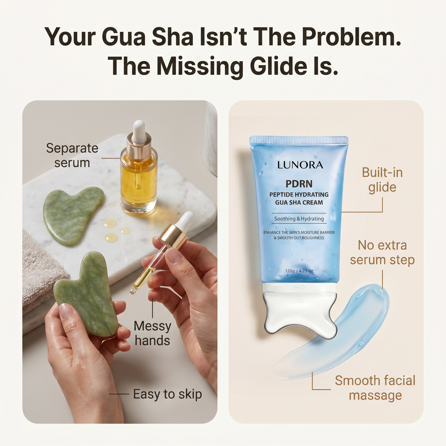 Lunora GlowGlide™ Hydrating Gua Sha