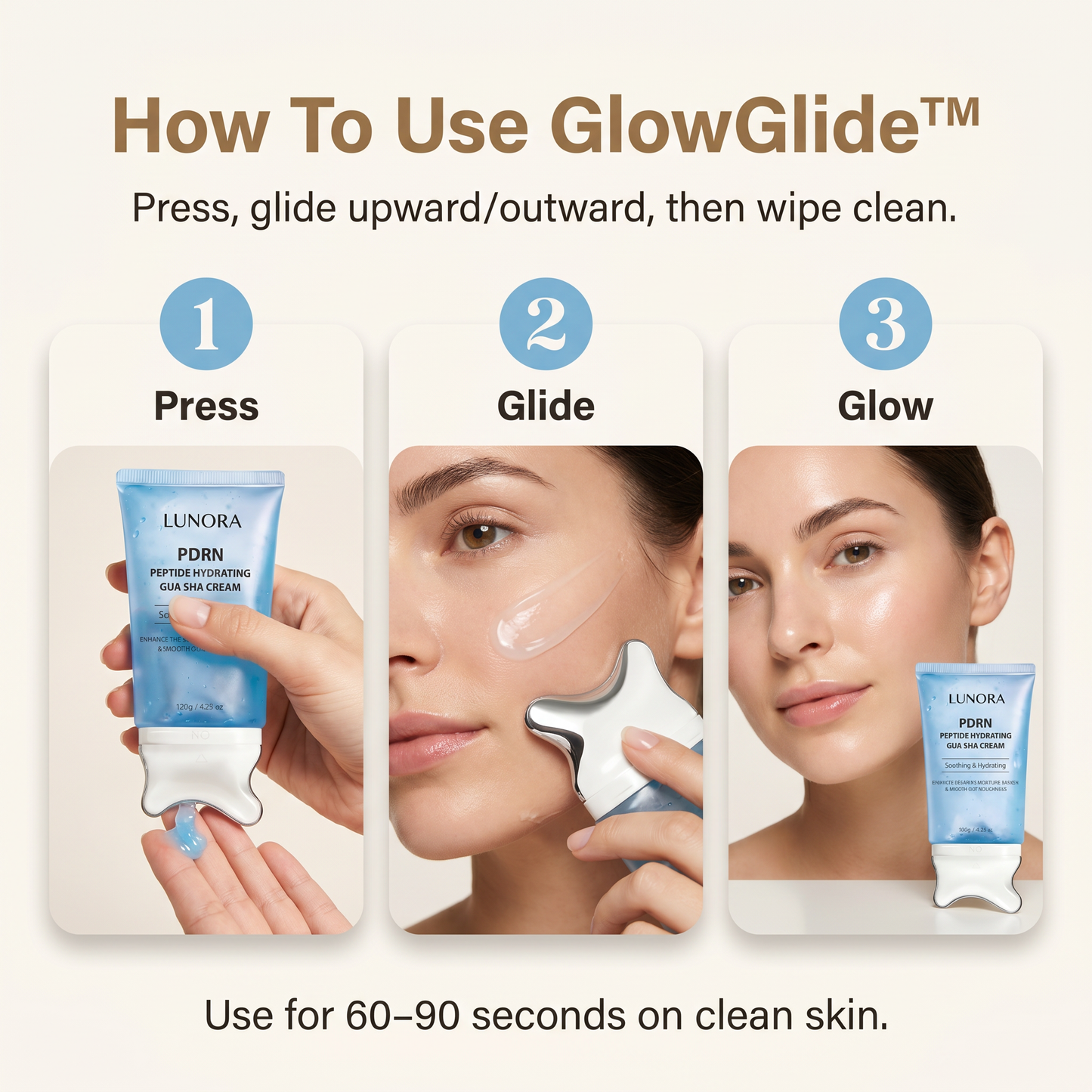 Lunora GlowGlide™ Hydrating Gua Sha