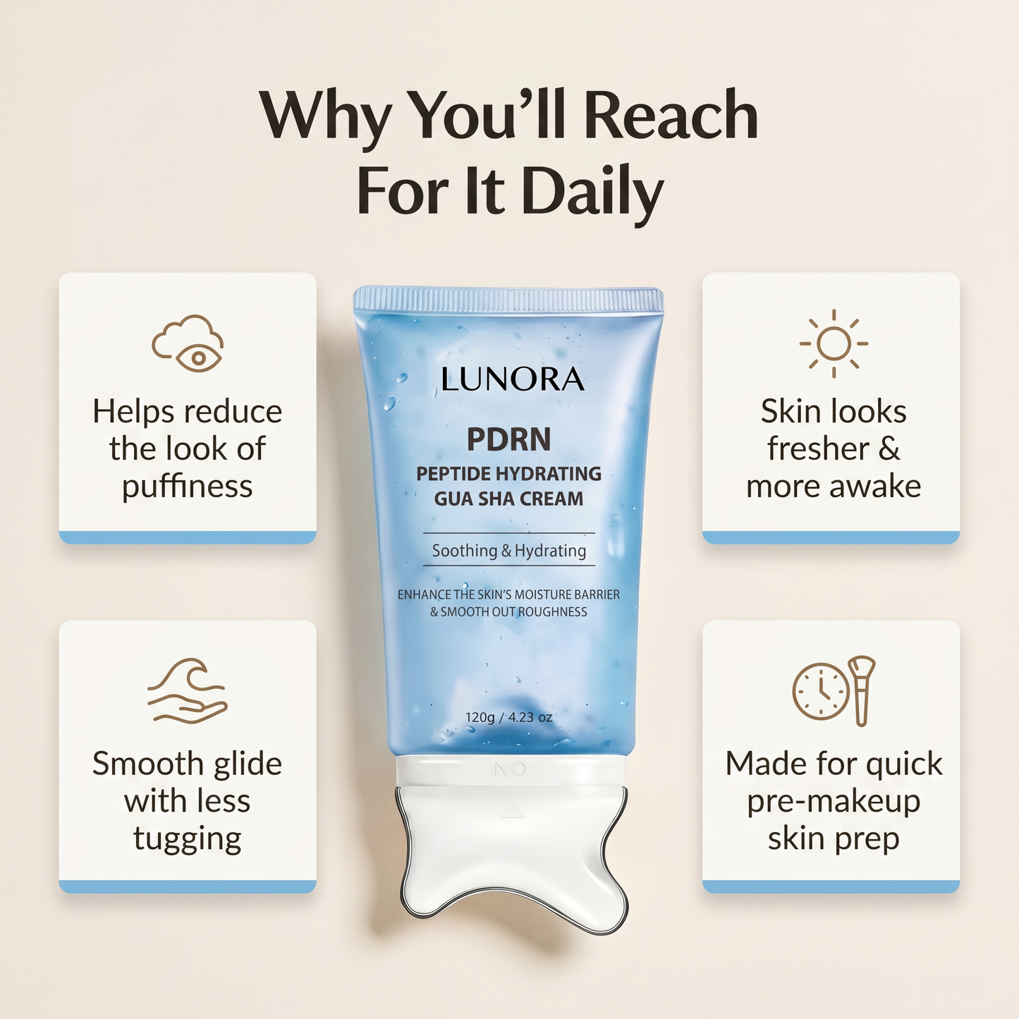 Lunora GlowGlide™ Hydrating Gua Sha